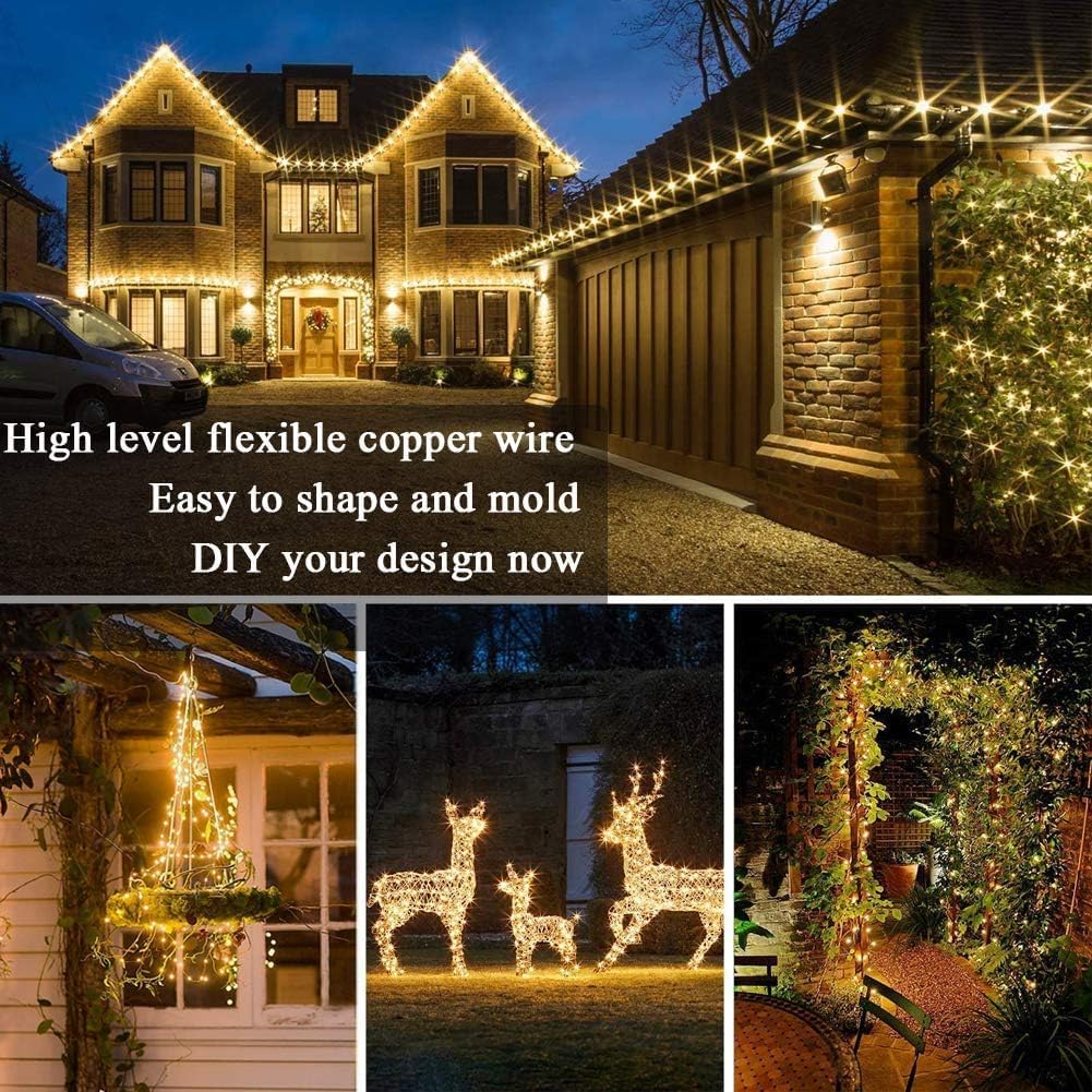 Solar Fairy String Lights – Warm White Copper Wire, 2 to 6 Pack – view 4