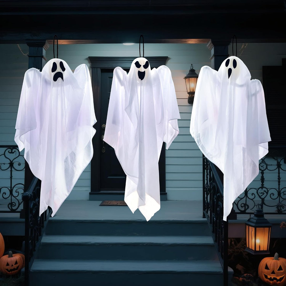 Hanging Flying Ghosts – 3 Pack Halloween Decorations – view 7