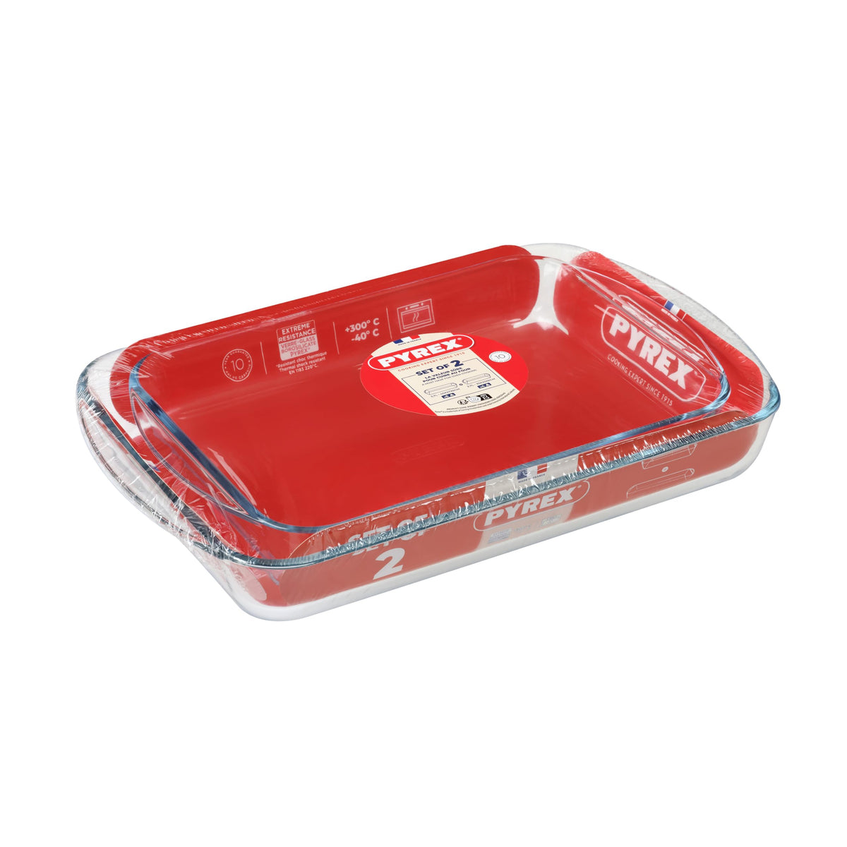 Pyrex Glass Roasting Dish Set – 2 Piece