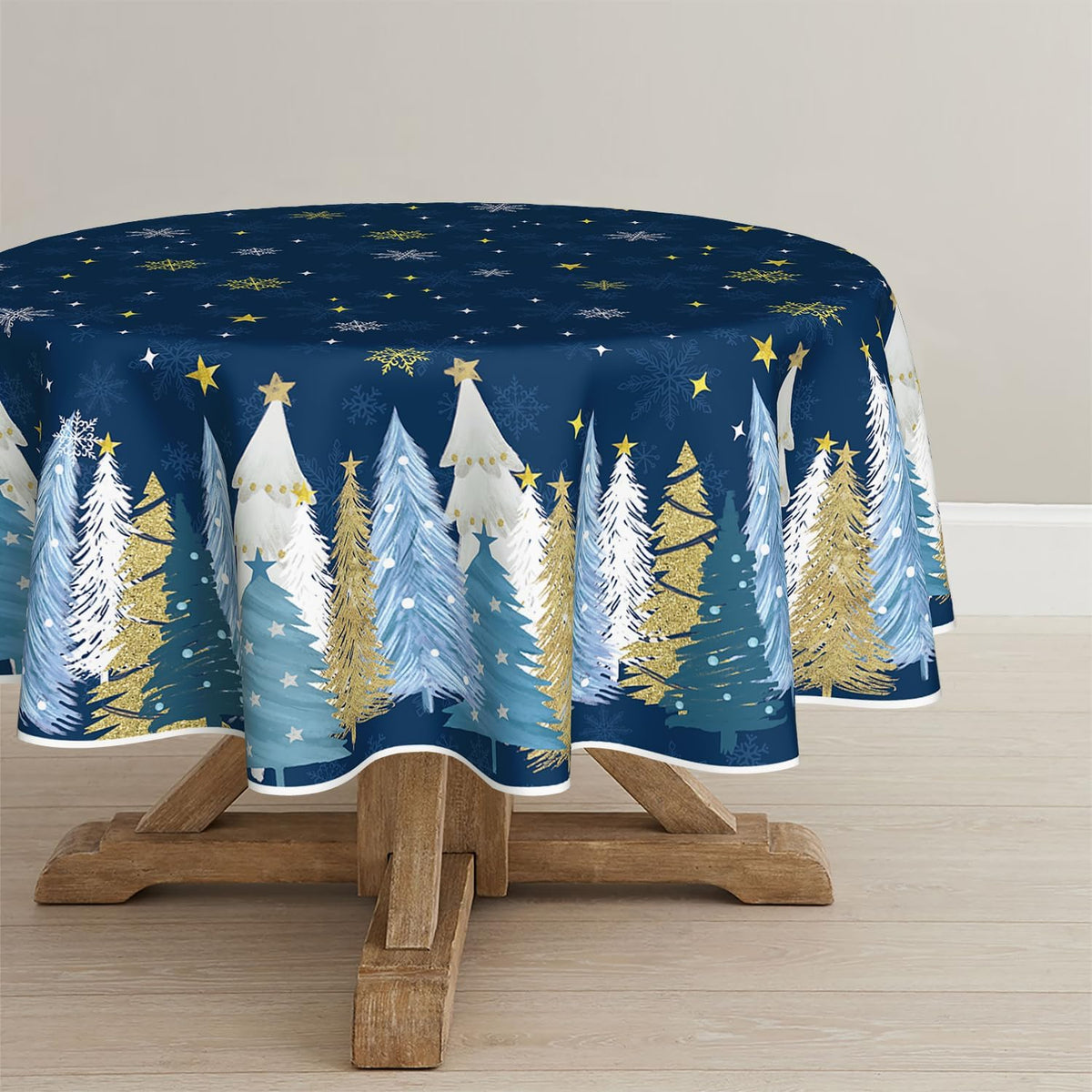Christmas Tree Print Tablecloth – Washable – view 9