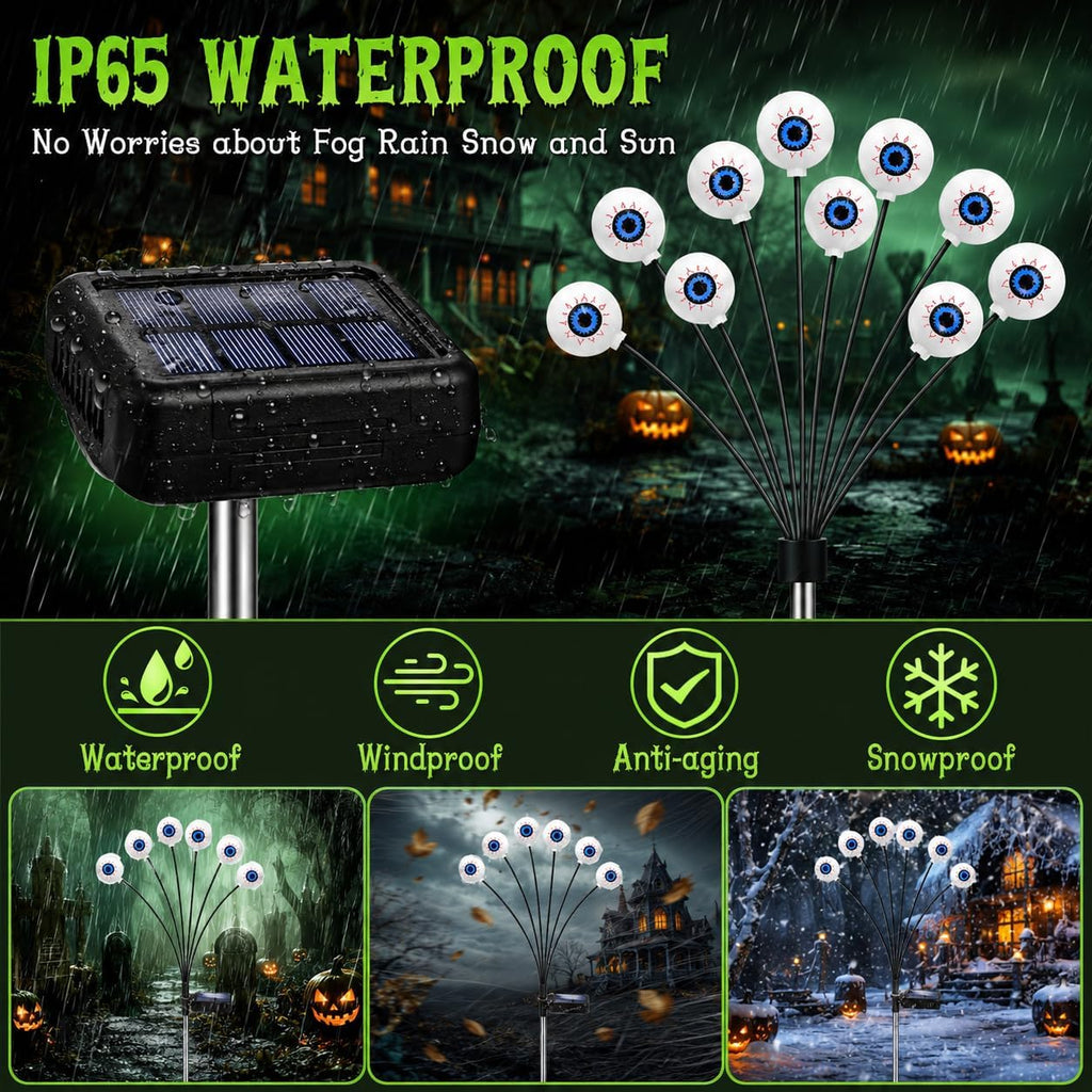 Solar Eyeball Lights – 2 Pack Halloween Garden Lights – view 2