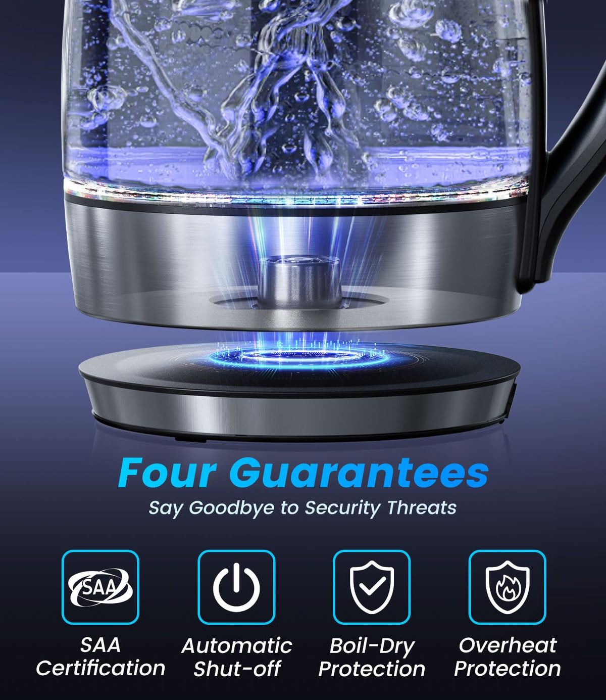 1.8L Glass Electric Kettle with Temperature Control