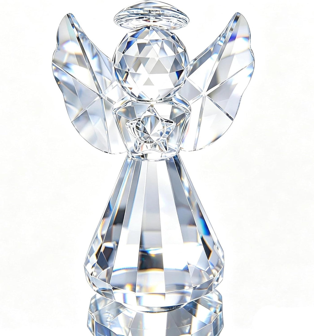 Crystal Glass Angel Figurine – 8.5 cm
