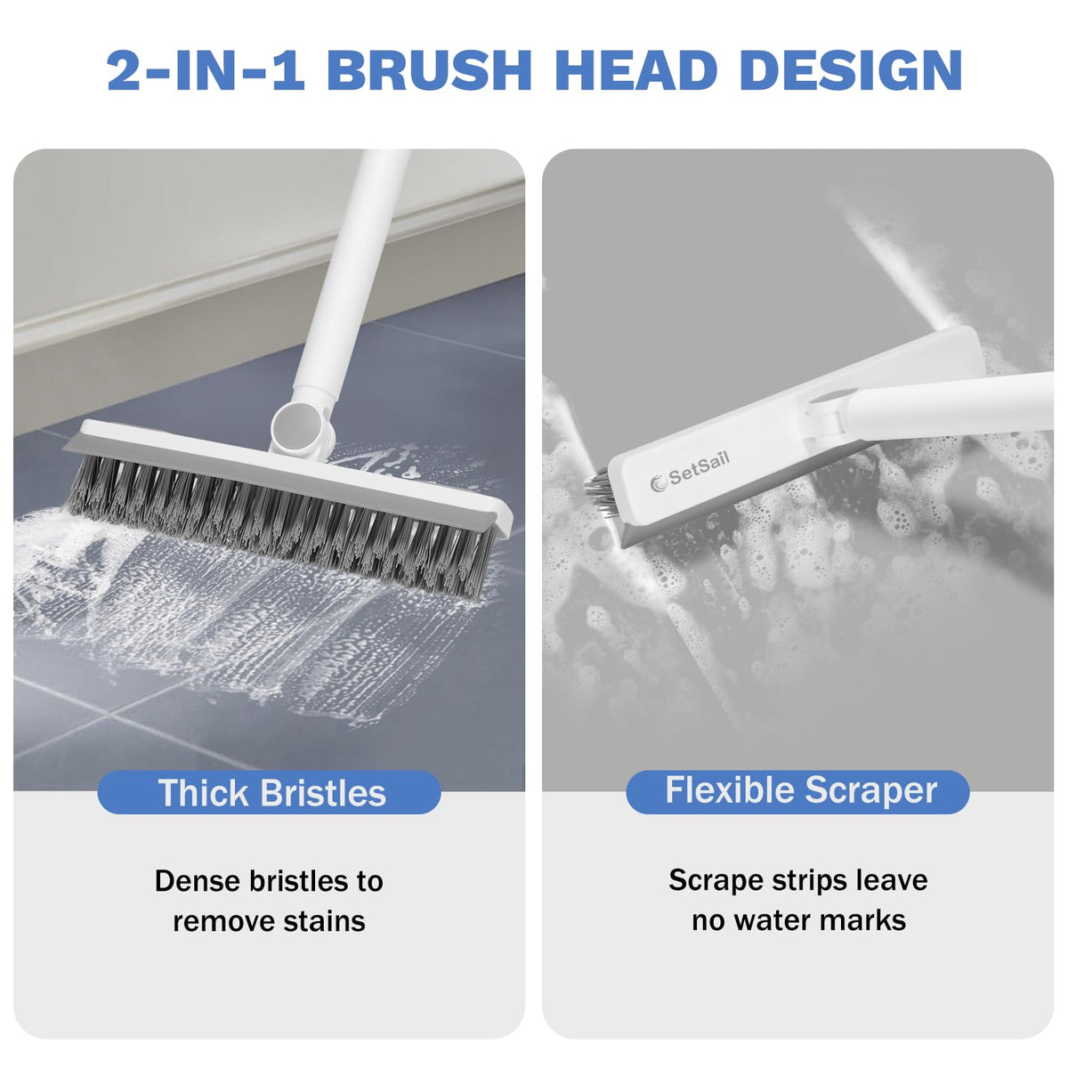 Long-Handle V-Shaped Grout Cleaner Brush