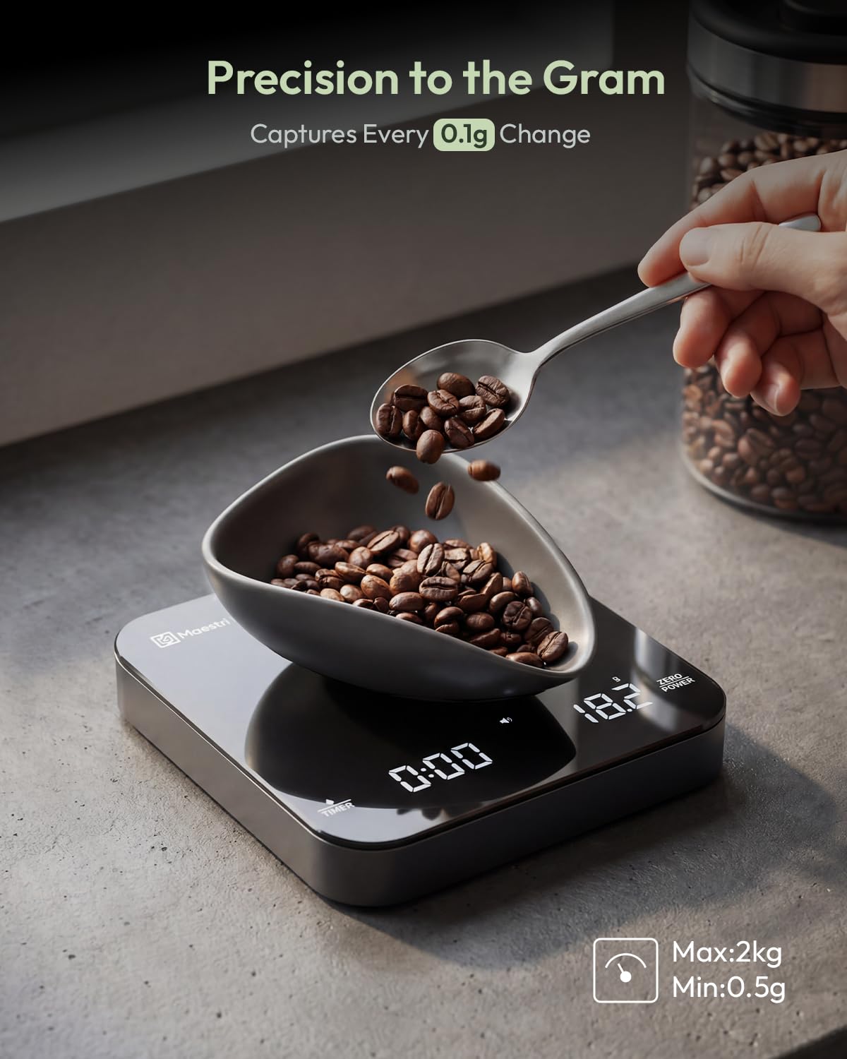 Espresso Coffee Scale with Timer – 0.1 g