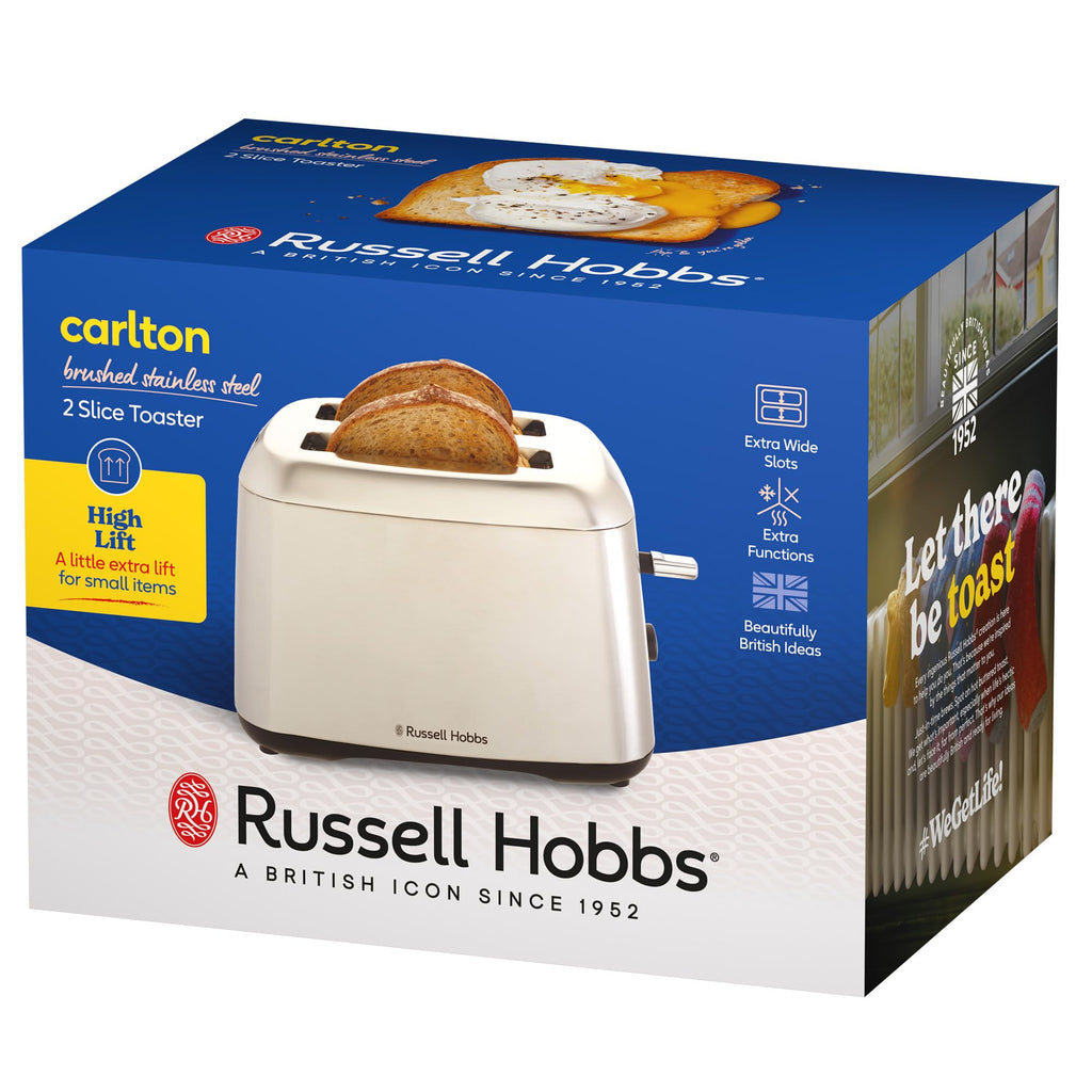 Russell Hobbs Carlton 2-Slice Toaster – Brushed Chrome