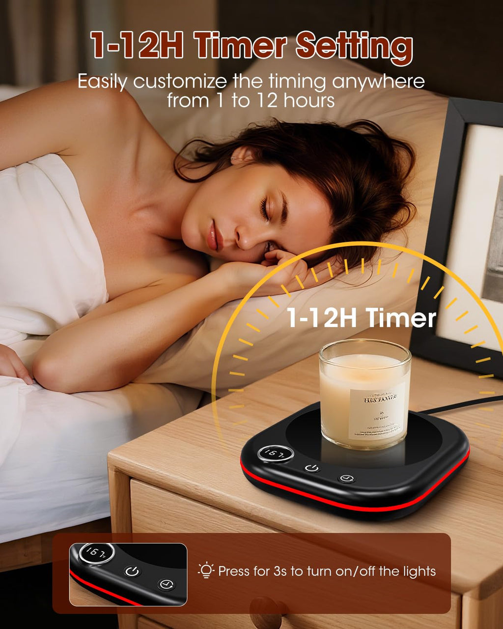 Electric Coffee Mug Warmer with Auto Shut-Off