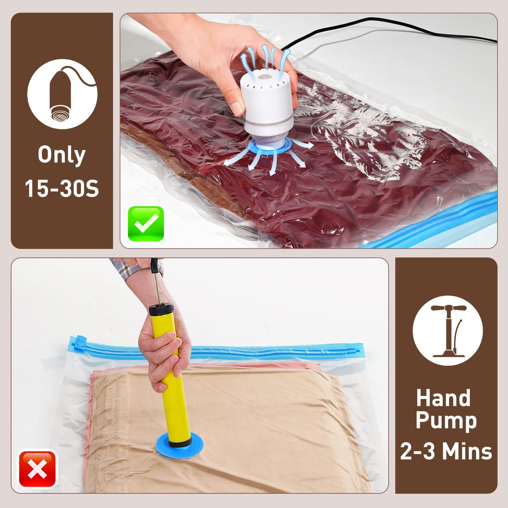 Vacuum Storage Bags with Electric Pump