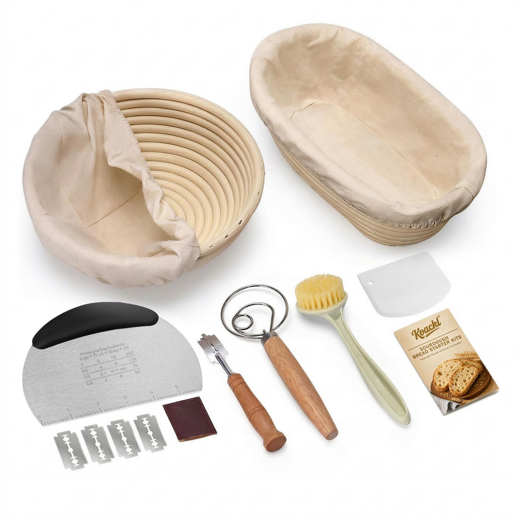 Sourdough Bread Kit – Round & Oval Banneton Baskets