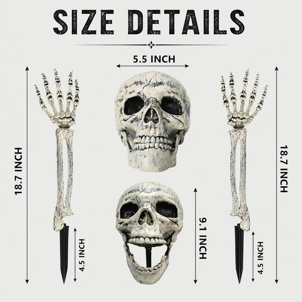 Realistic Skeleton Lawn Stakes – Halloween Yard Decoration – view 6