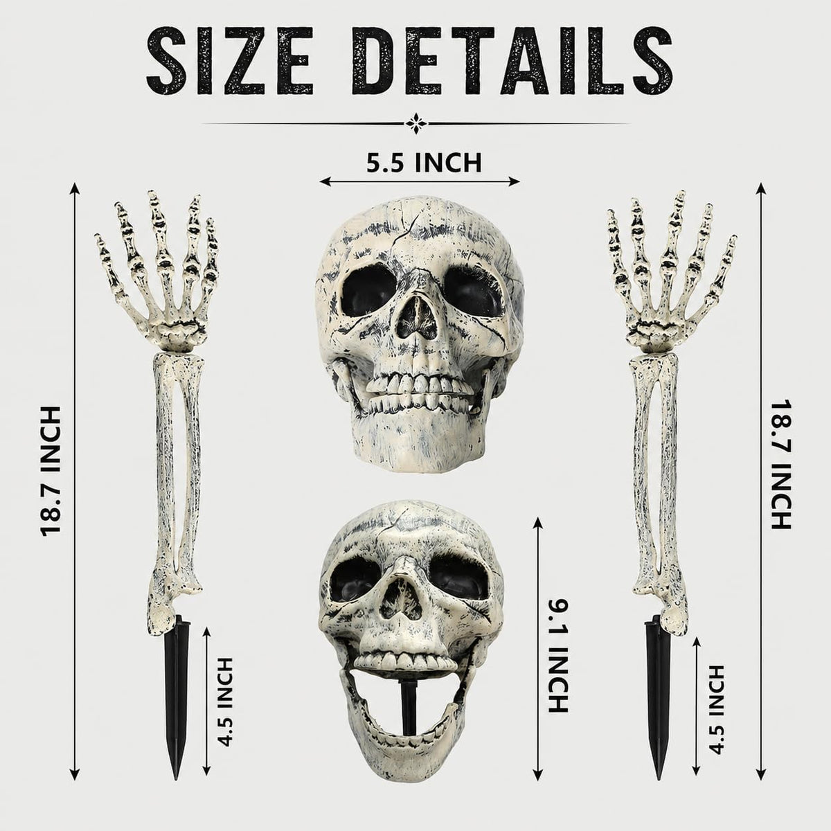 Realistic Skeleton Lawn Stakes – Halloween Yard Decoration – view 6