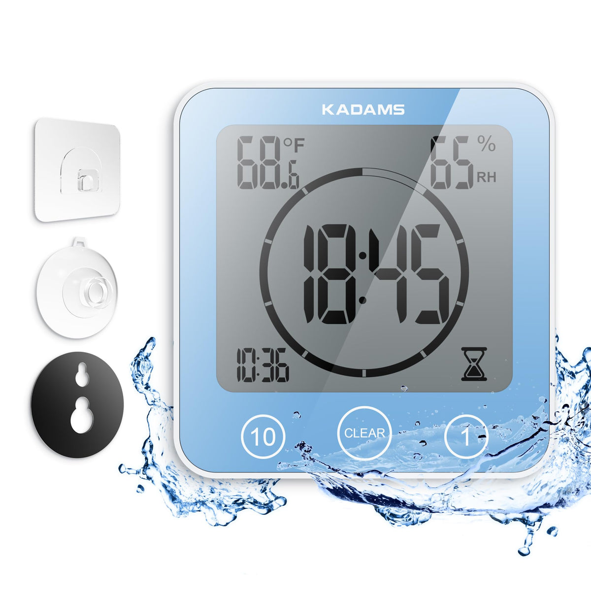 Waterproof Digital Shower & Kitchen Timer Clock
