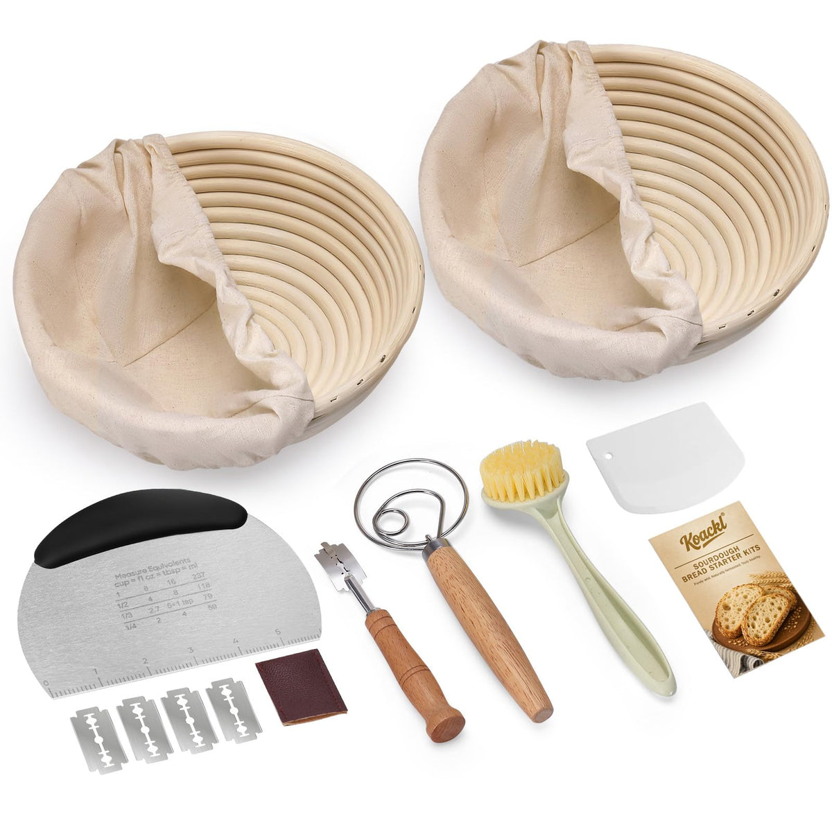 Sourdough Bread Kit – Round & Oval Banneton Baskets