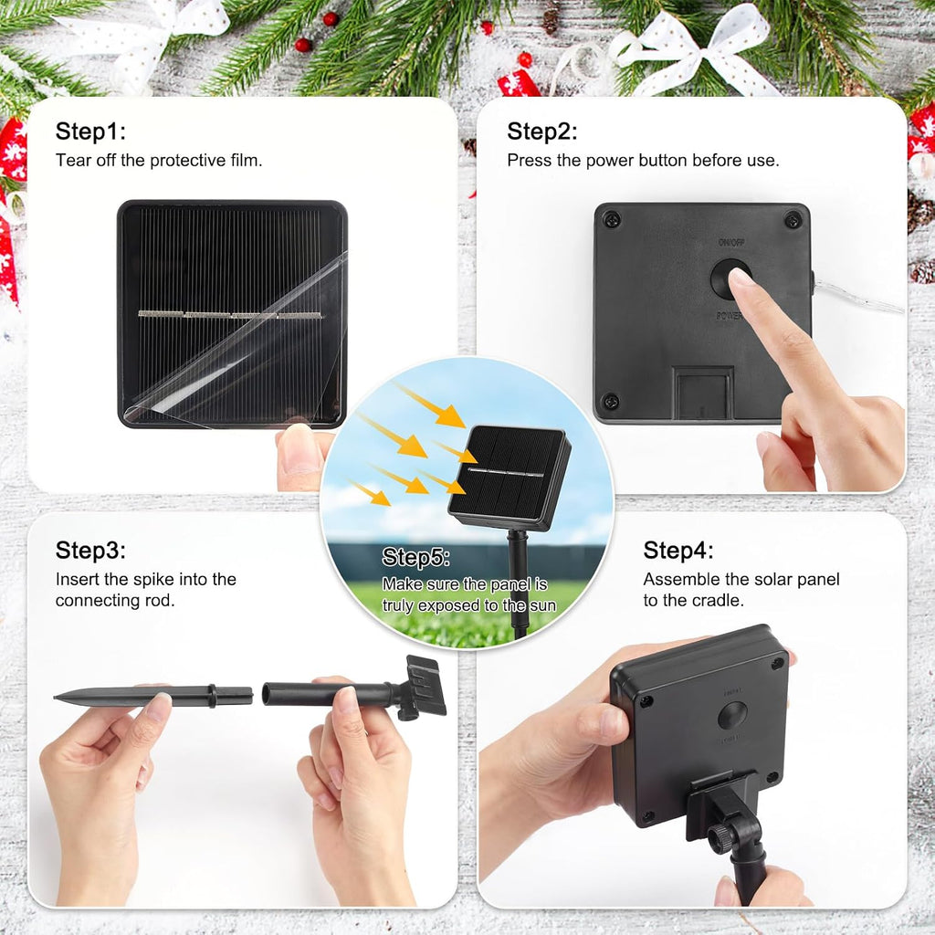 Solar Meteor Shower Christmas Lights – 8 Tube – view 5