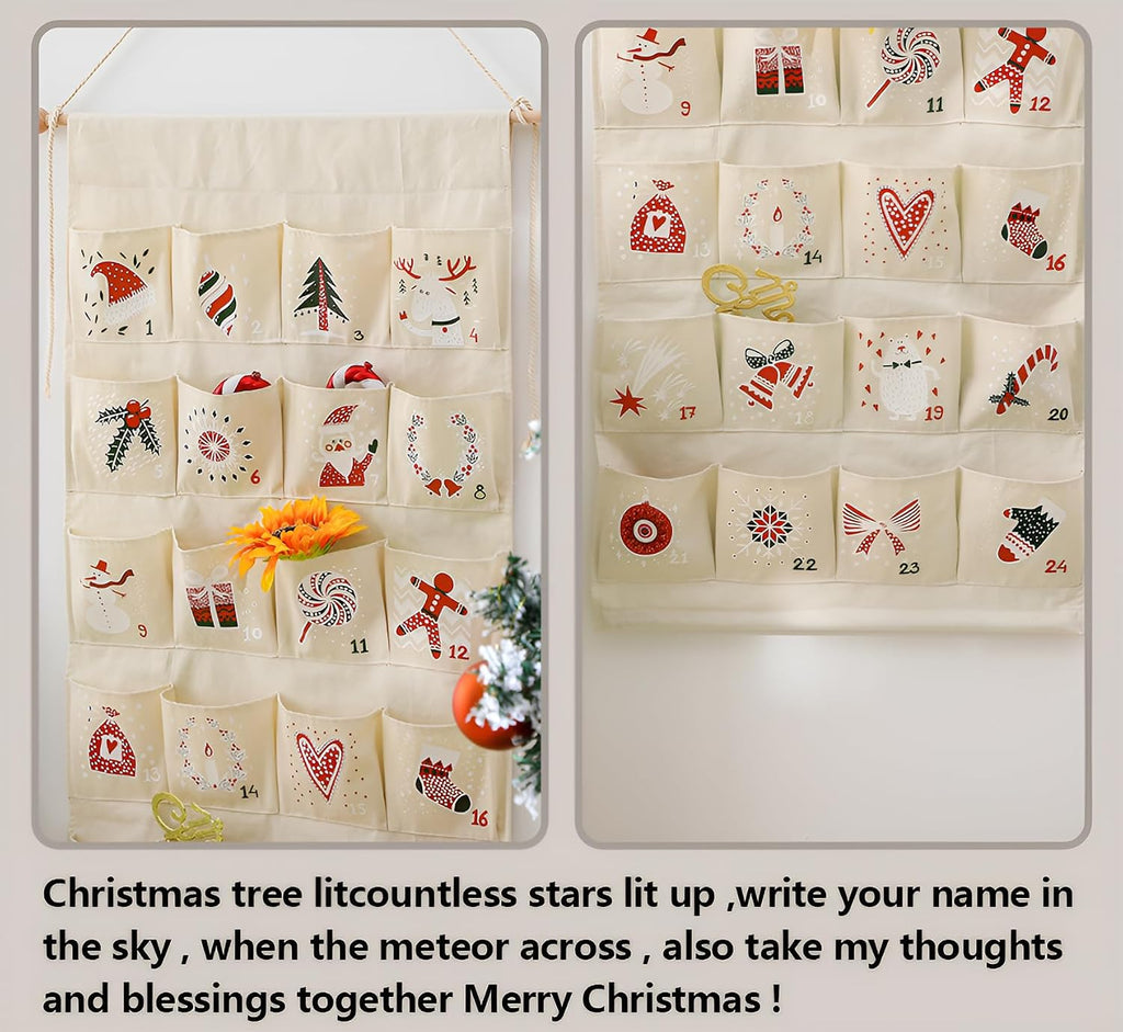 Reusable Fabric Advent Calendar with Pockets – view 2