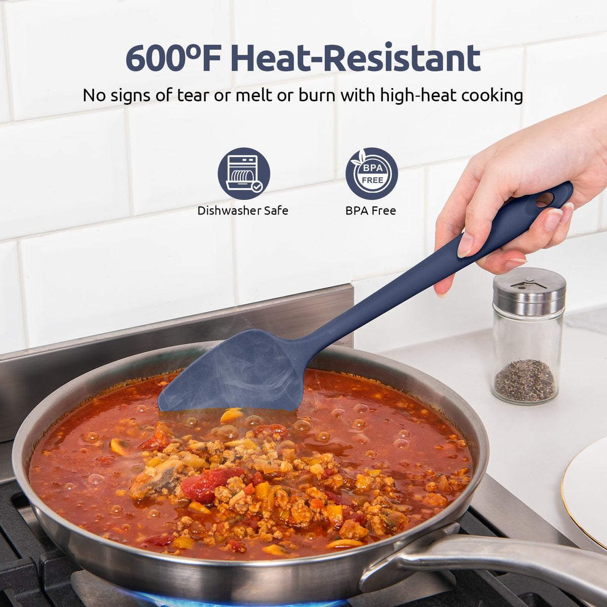 U-Taste Heat-Resistant Silicone Spatula Set – 3 Piece