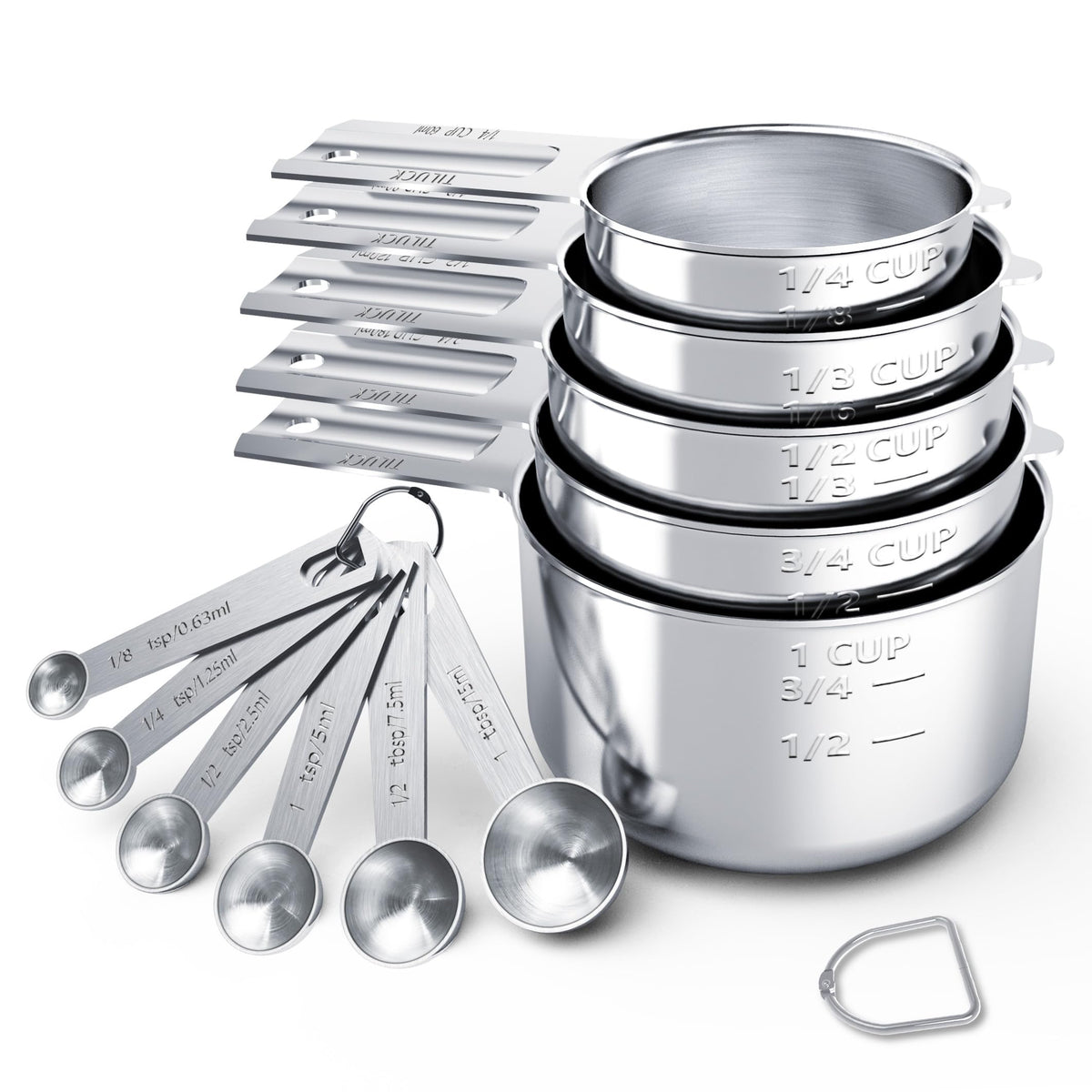 Stainless Steel Measuring Cups & Spoons Set