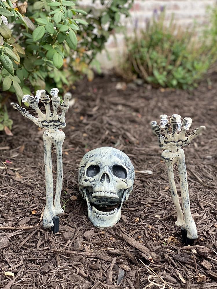Realistic Skeleton Lawn Stakes – Halloween Yard Decoration – view 2