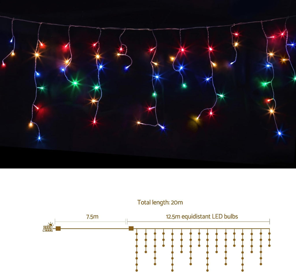 Jingle Jollys Christmas Icicle Lights – Solar & Plug-In Options – view 8