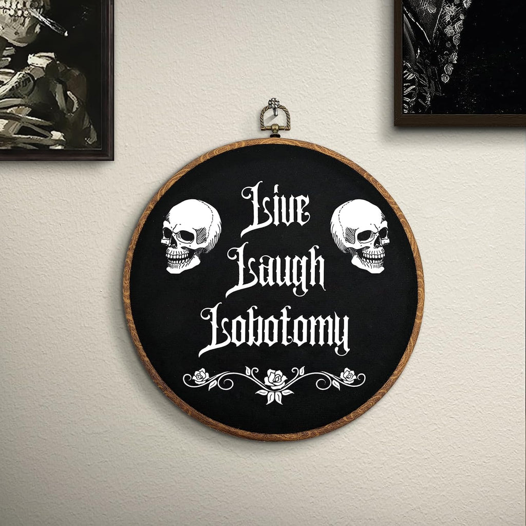 Funny Gothic Wall Sign – Skull Home Decor – view 4