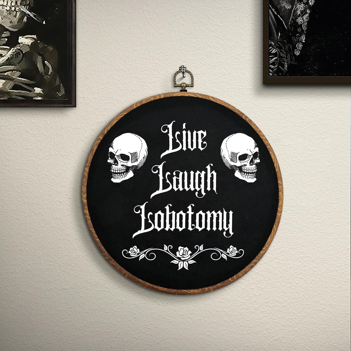 Funny Gothic Wall Sign – Skull Home Decor – view 4