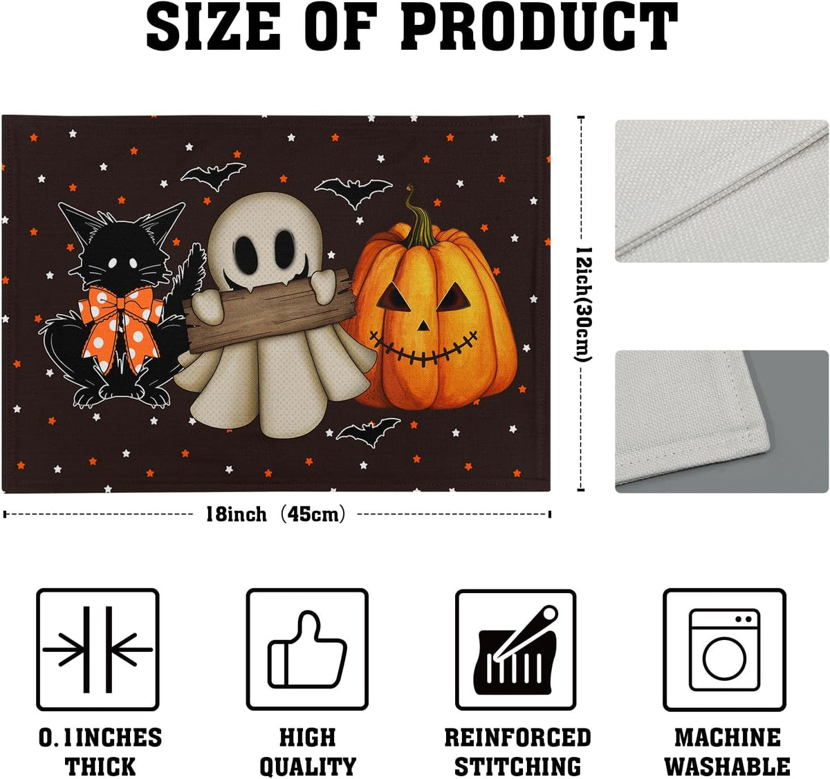 Spooky Halloween Placemats – Set of 4 – view 3