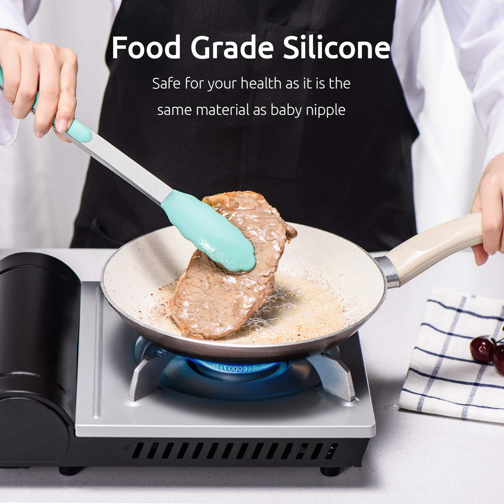 U-Taste Silicone Kitchen Tongs – Set of 3 (18/23/30 cm)
