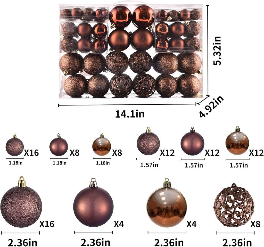 Shatterproof Christmas Bauble Set – 100 Piece – view 5