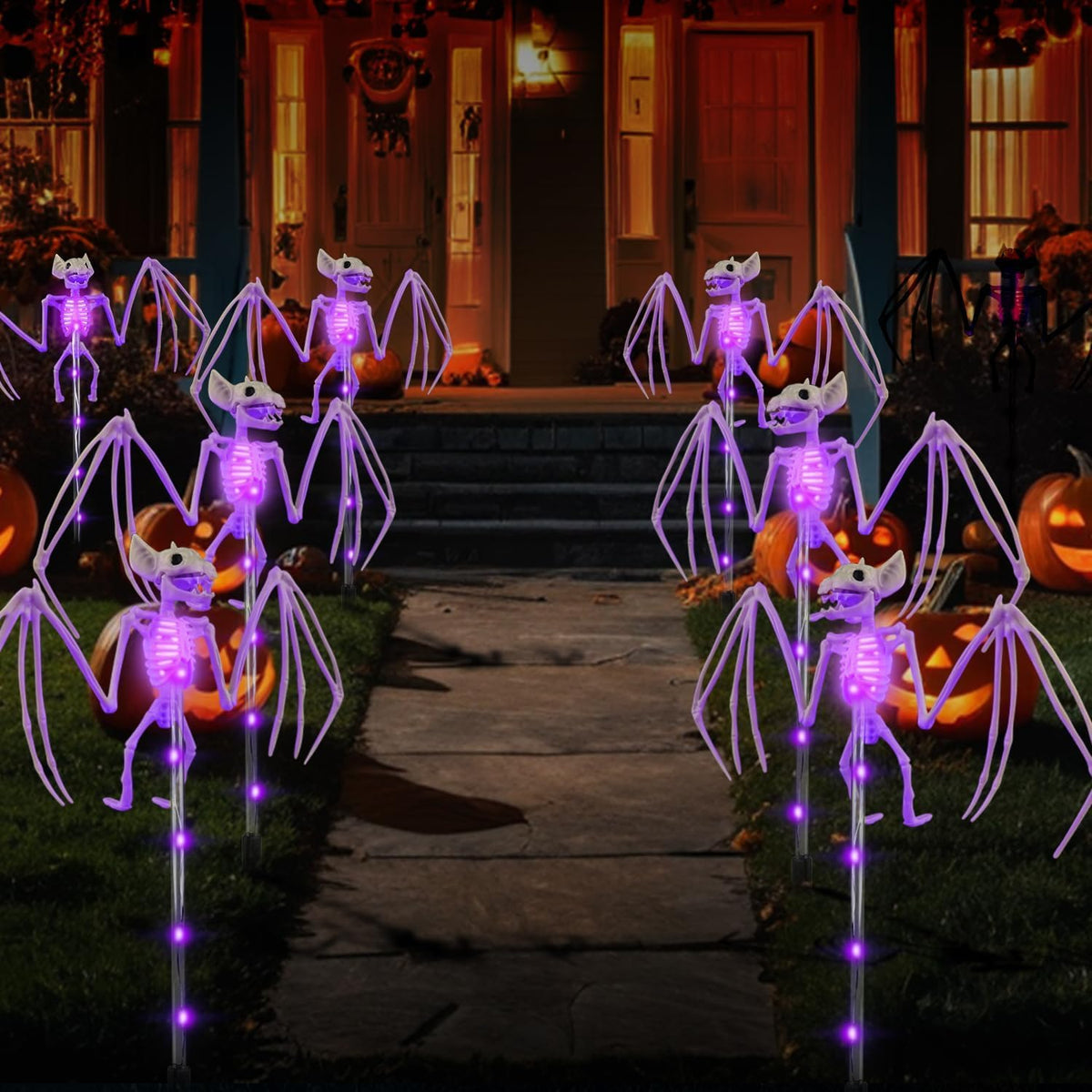 Solar Bat Skeleton Garden Lights – 2 Pack
