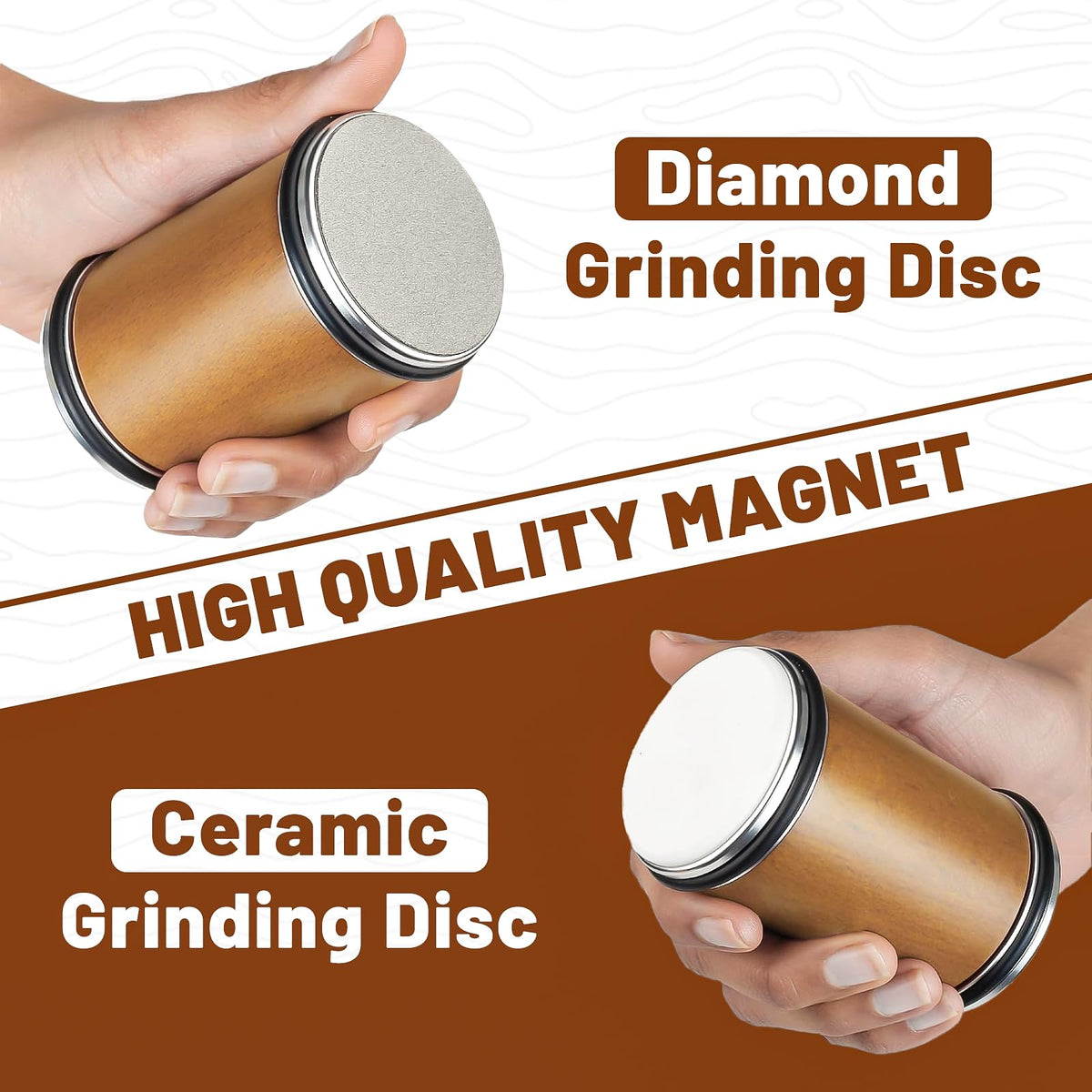 Rolling Knife Sharpener Kit – 15° & 20° Magnetic Angle Guide