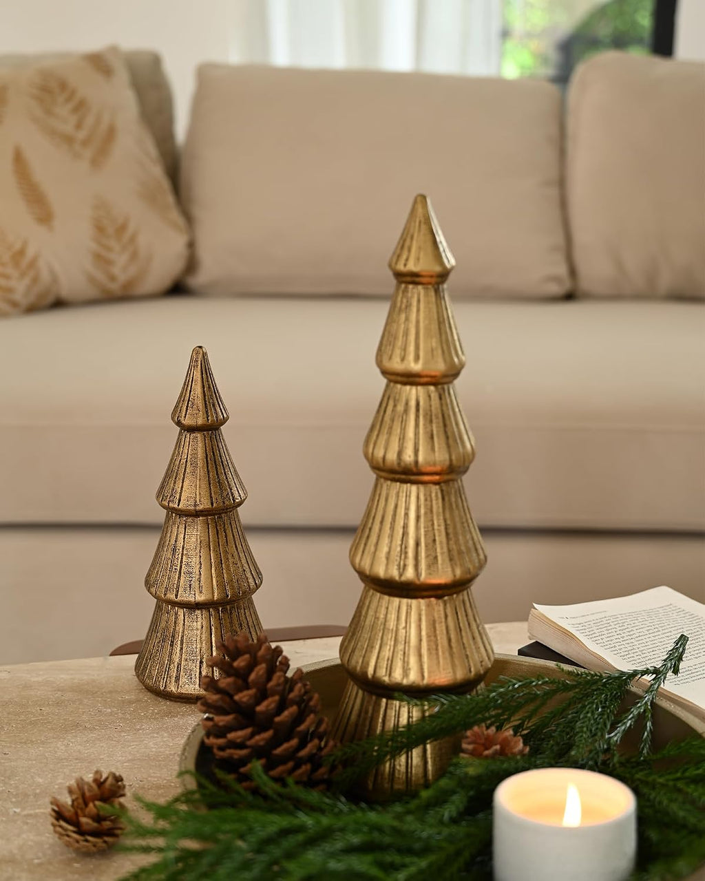 Wooden Christmas Tree Figurines – Tabletop Set – view 5