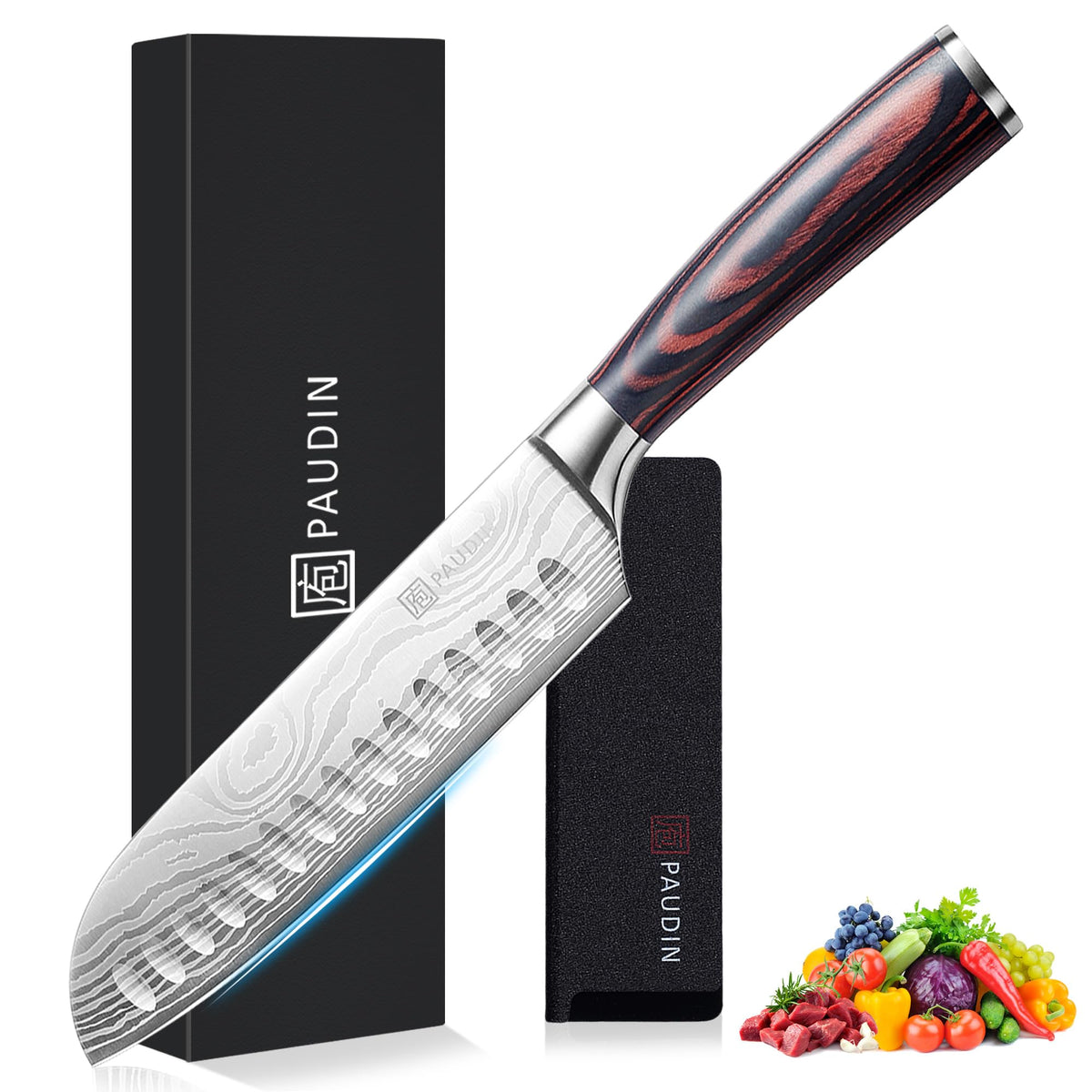 PAUDIN High-Carbon Kitchen Knives – Chef, Santoku, Bread & More