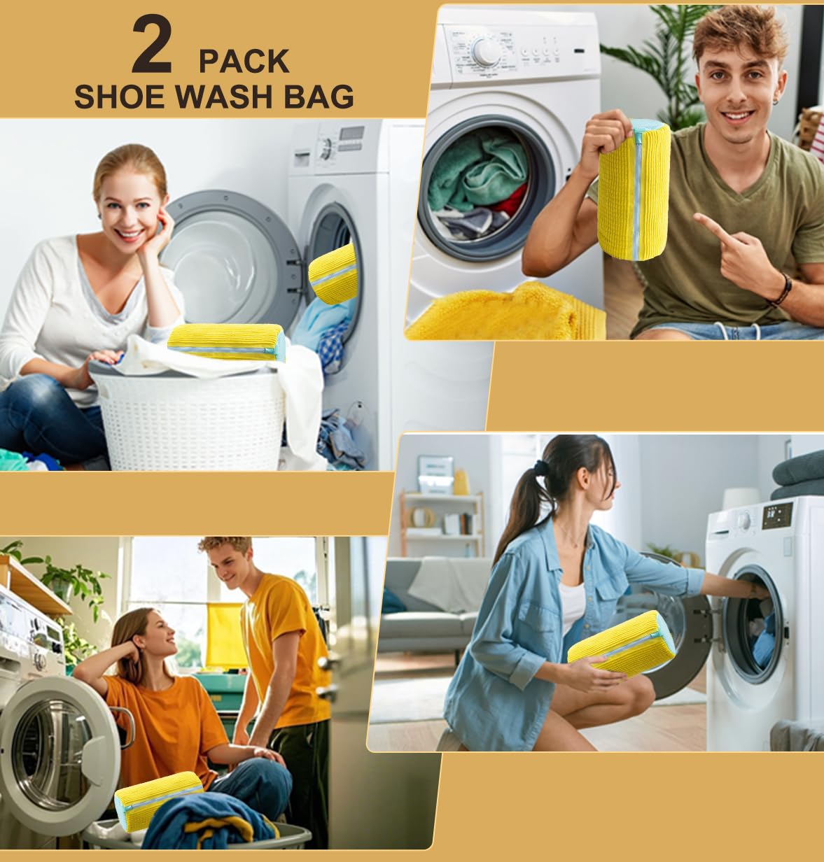Shoe Washing Machine Bags – 2 Pack