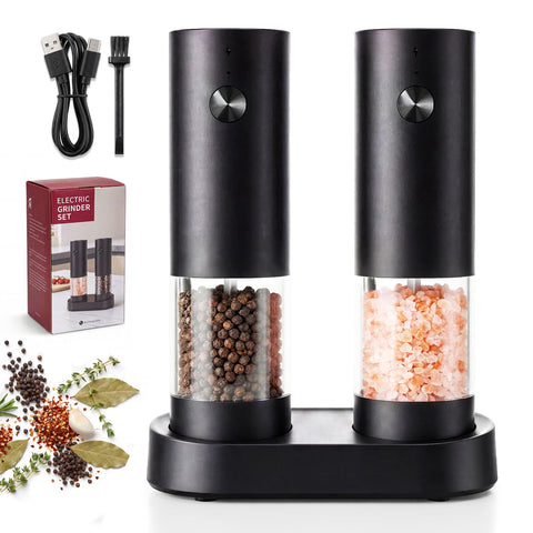 Rechargeable Electric Salt & Pepper Grinder Set