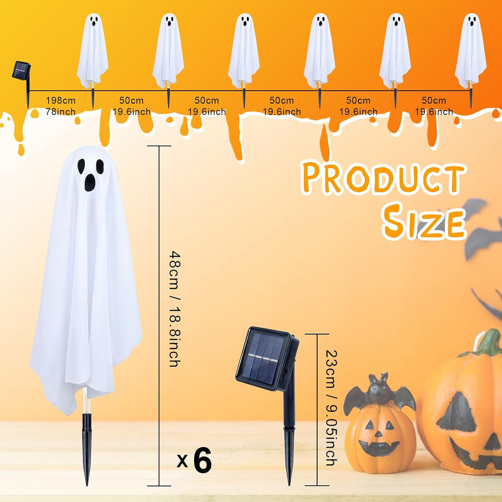 Solar Ghost Lights – 6 Pack Halloween Garden Lights – view 2
