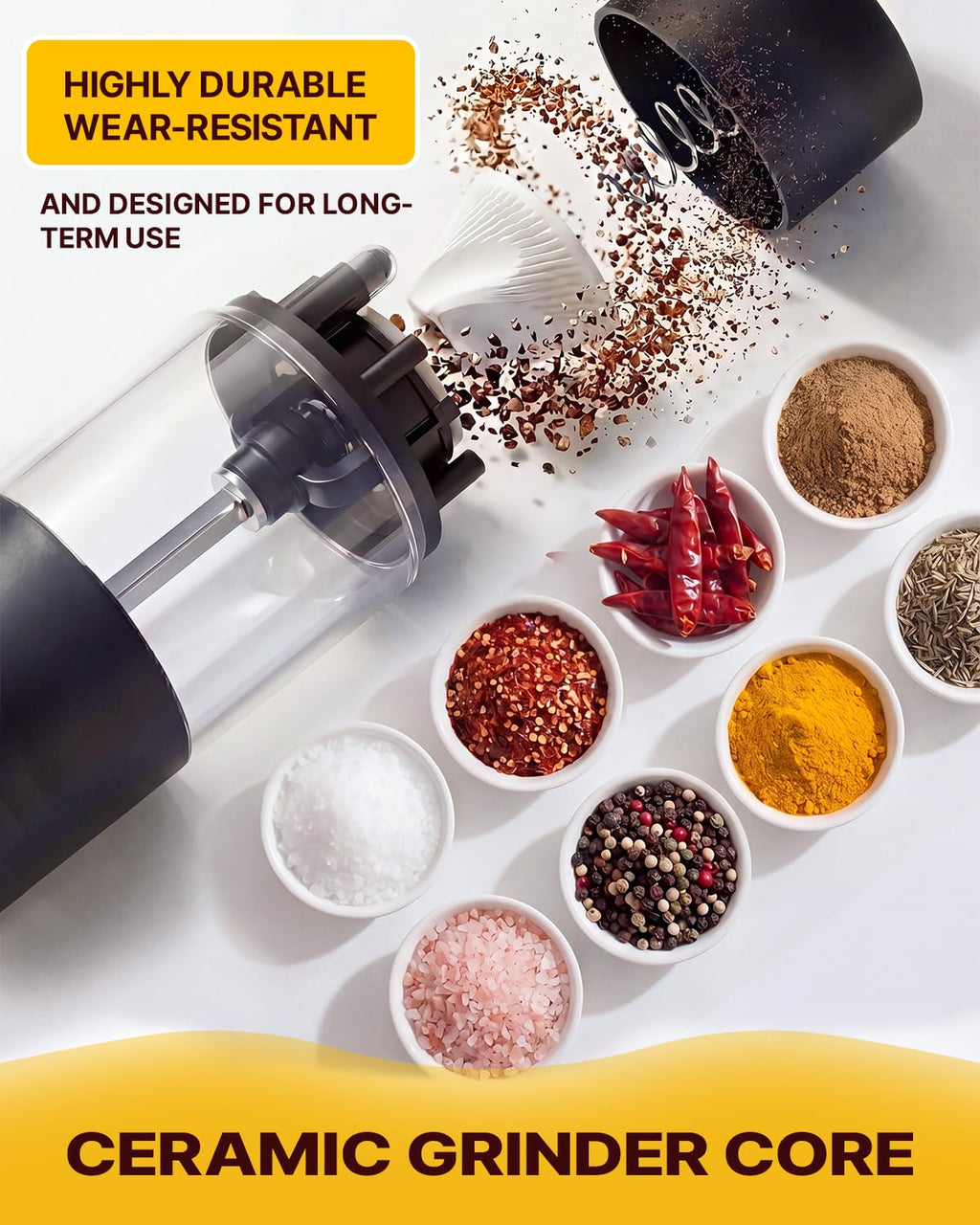 Rechargeable Electric Salt & Pepper Grinder Set