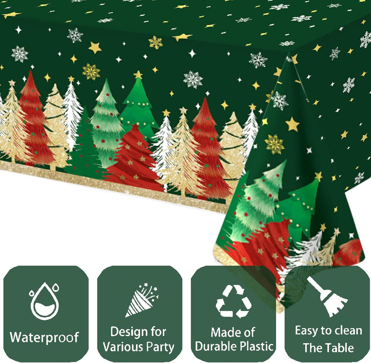 Christmas Party Table Covers – 3 Pack, 274 x 137 cm – view 3