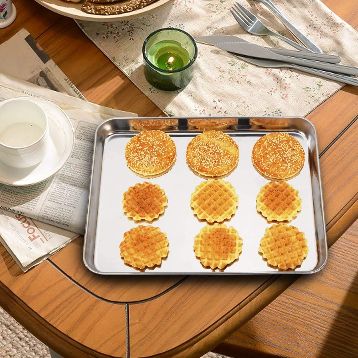 Stainless Steel Baking Tray & Cooling Rack Set