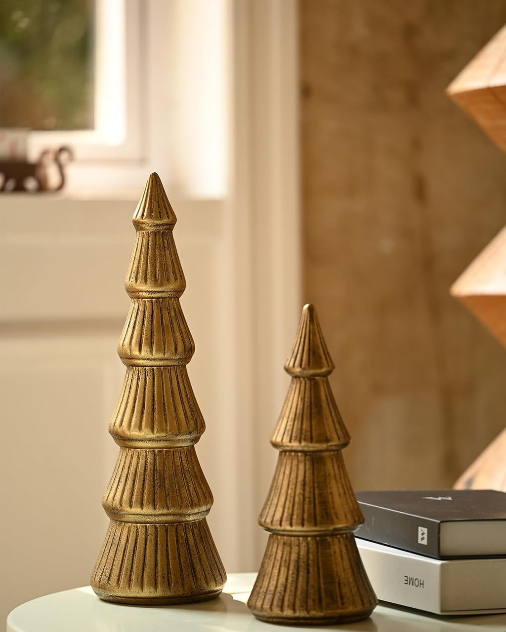 Wooden Christmas Tree Figurines – Tabletop Set – view 2