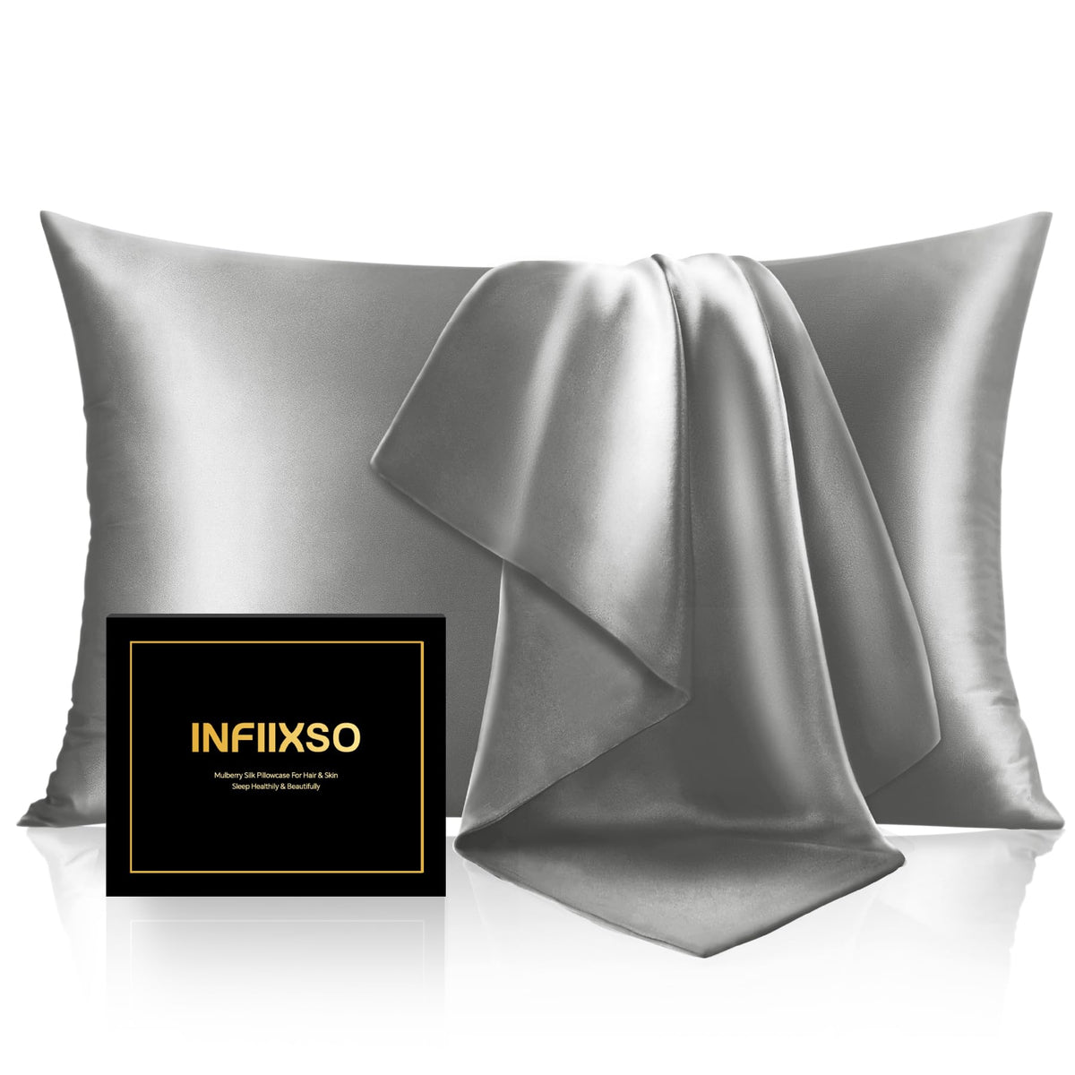 Mulberry Silk Pillowcases with Zip – 2 Pack