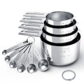 Stainless Steel Measuring Cups & Spoons Set