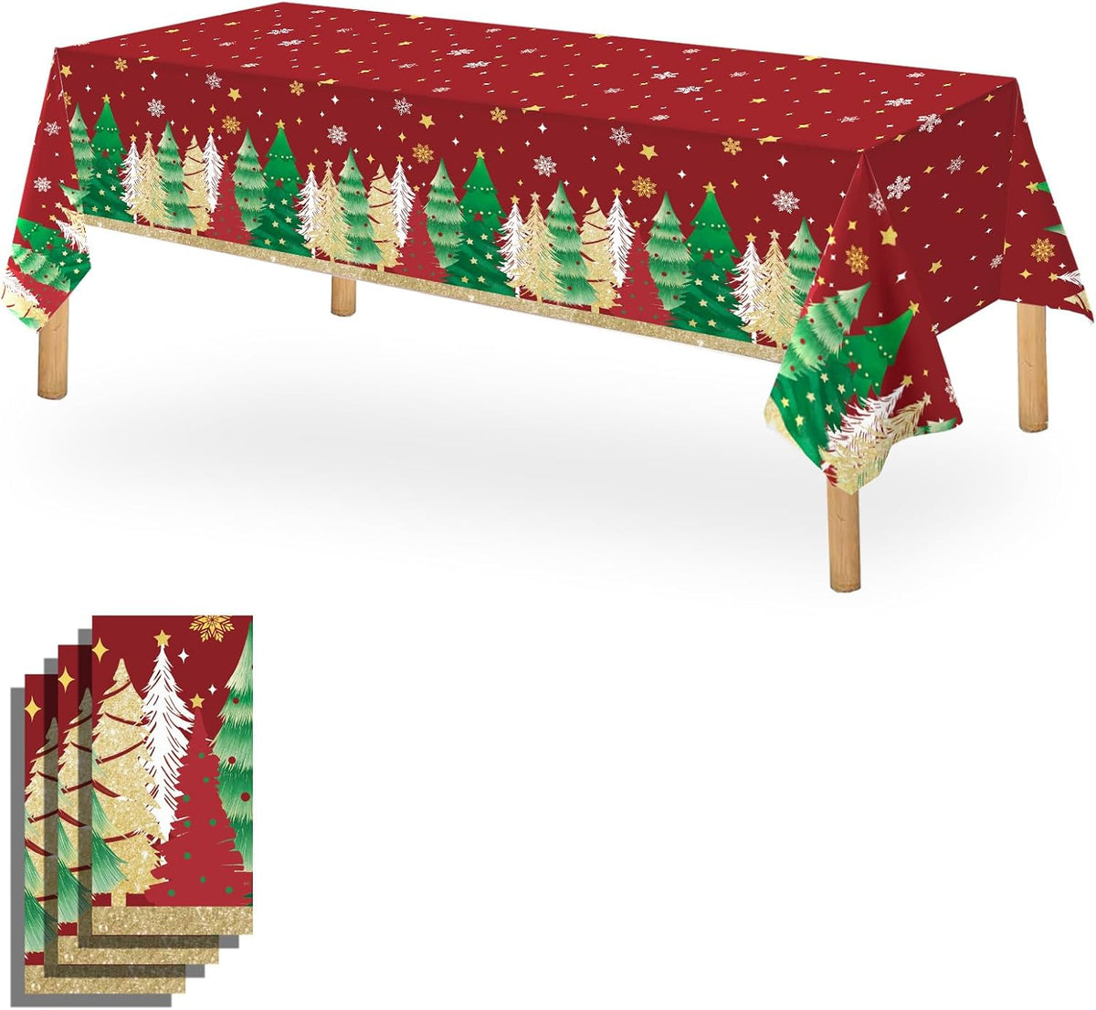 Christmas Party Table Covers – 3 Pack, 274 x 137 cm – view 8