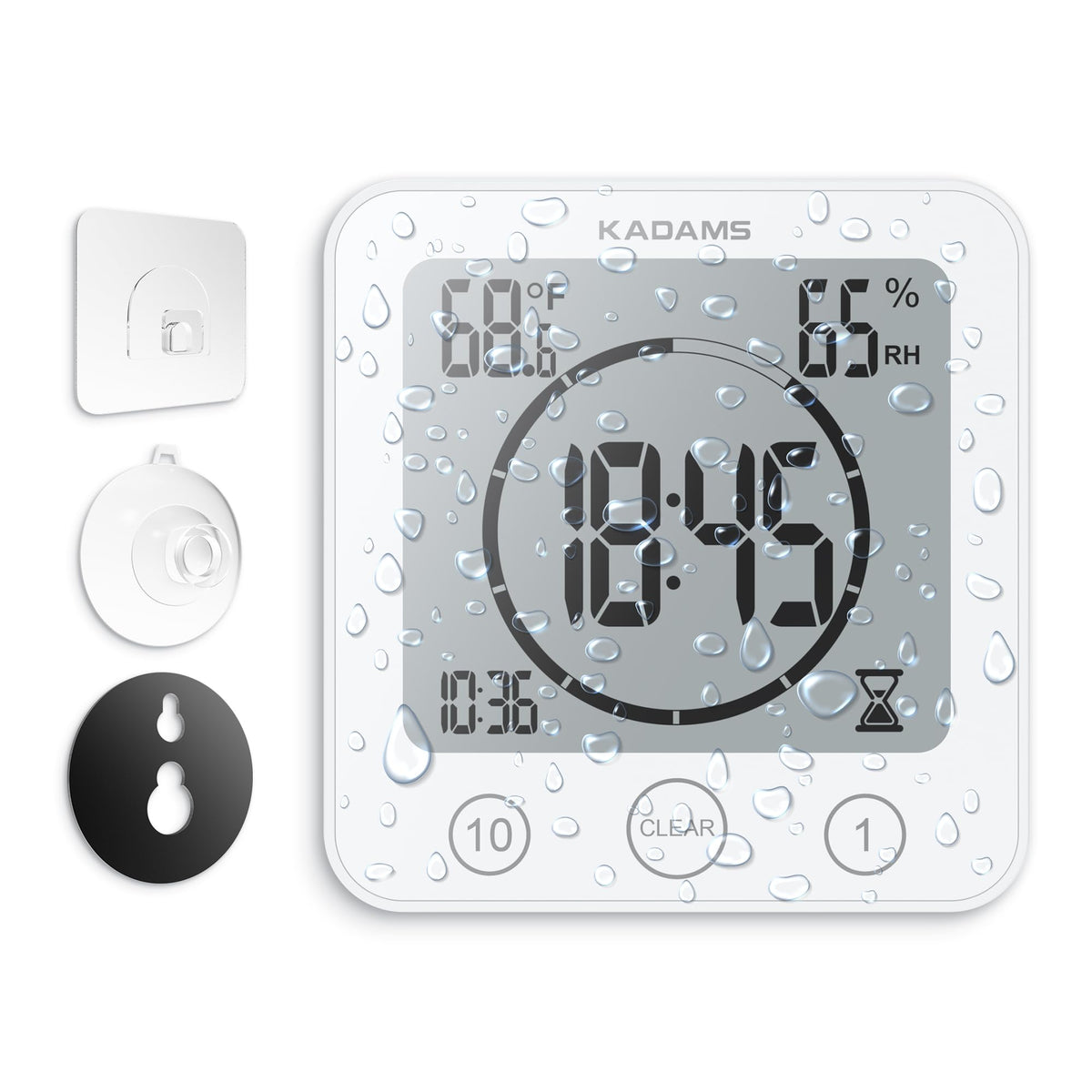 Waterproof Digital Shower & Kitchen Timer Clock