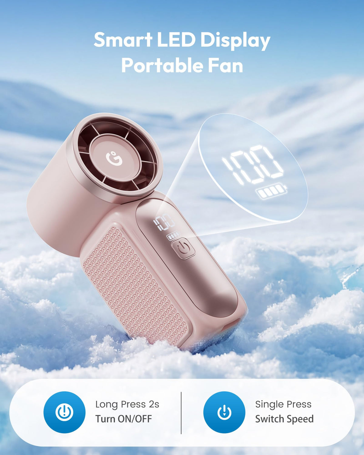 Mini Handheld Fan – 16,900 RPM, Rechargeable