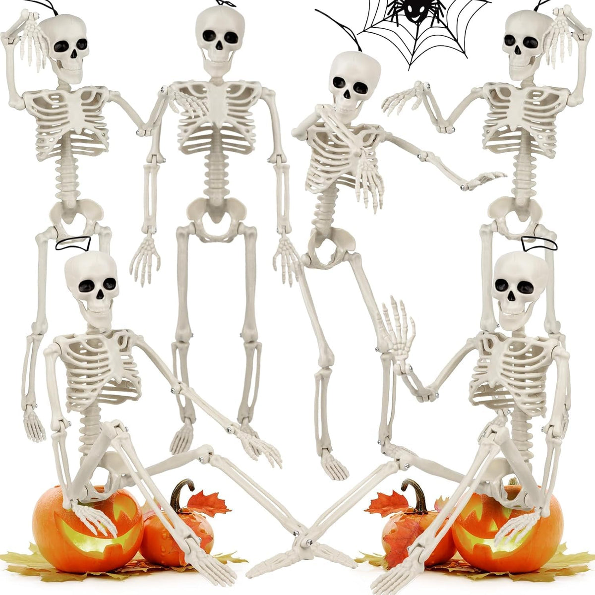 Poseable Halloween Skeletons – 40 cm, 6 Pack – view 3