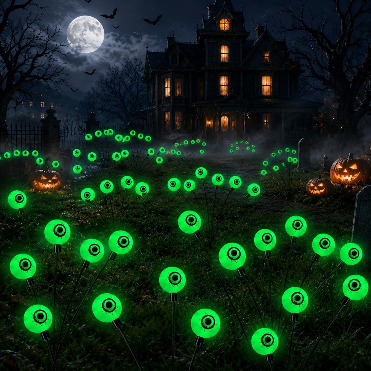 Solar Eyeball Lights – 2 Pack Halloween Garden Lights