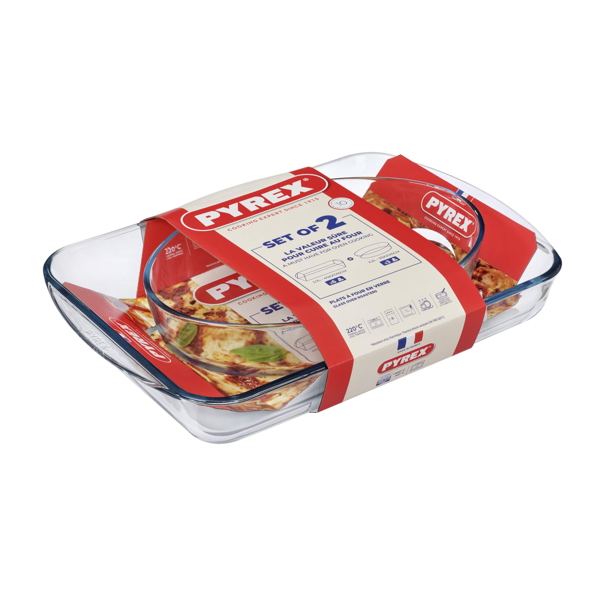 Pyrex Glass Roasting Dish Set – 2 Piece