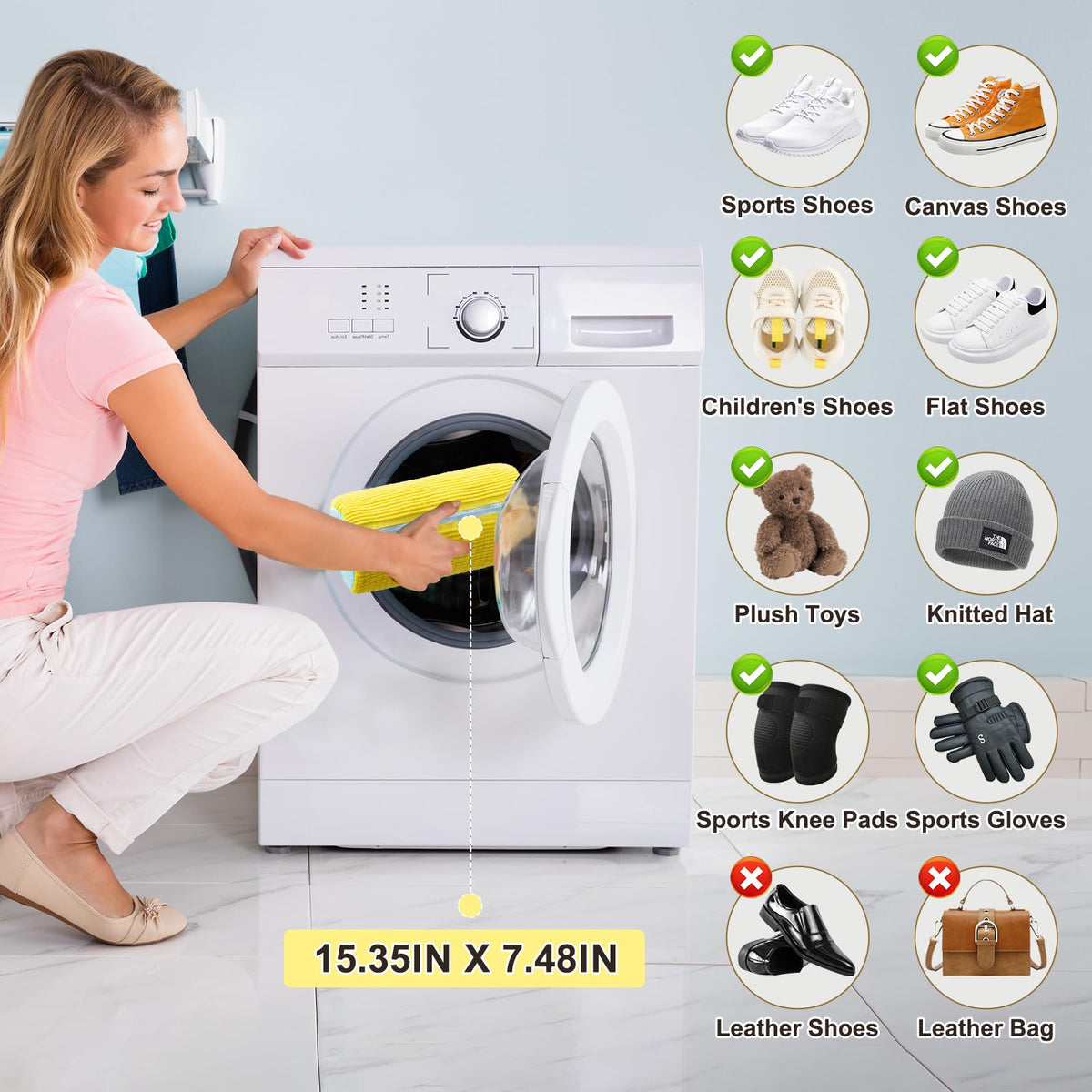 Shoe Washing Machine Bags – 2 Pack