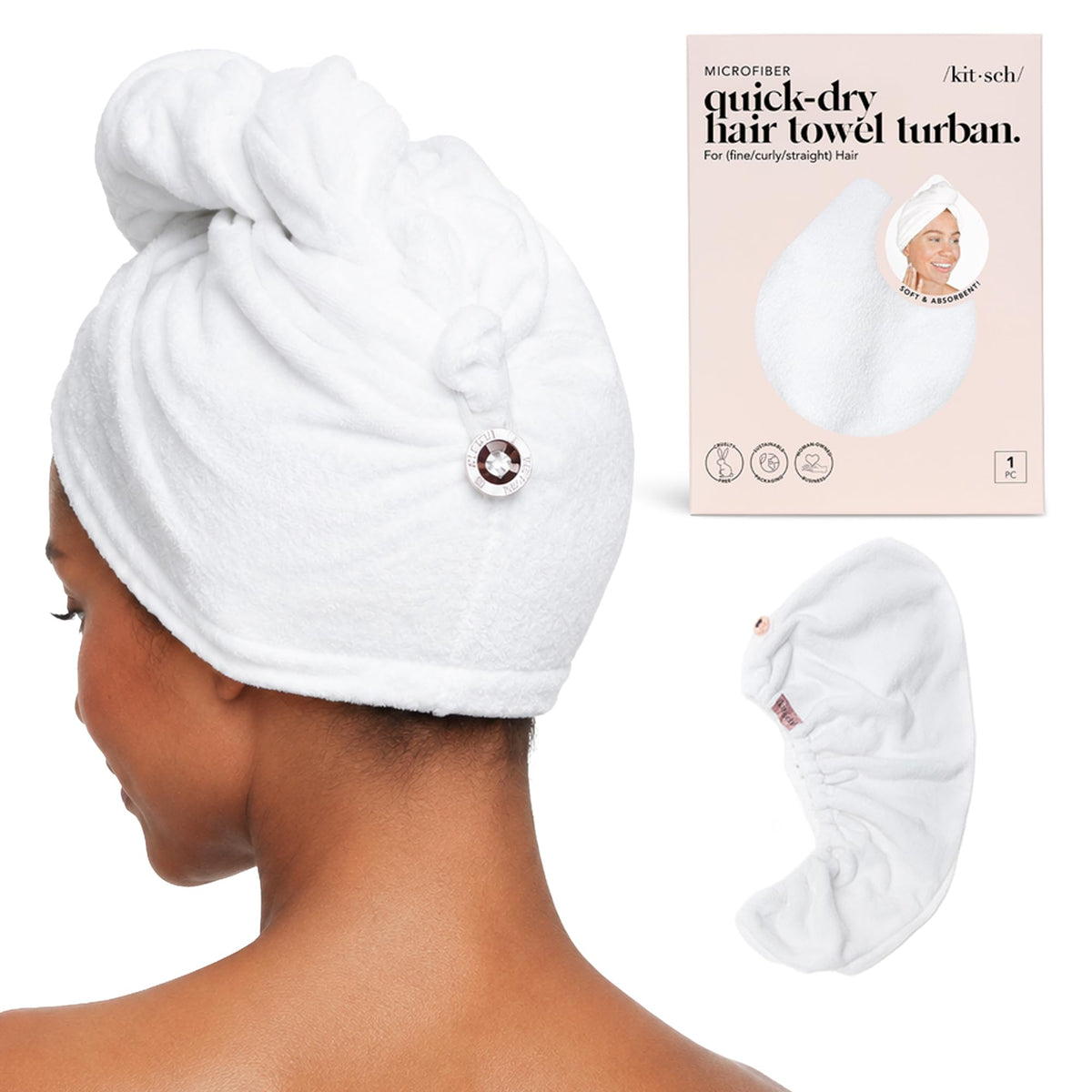 Kitsch Microfibre Hair Towel Wrap
