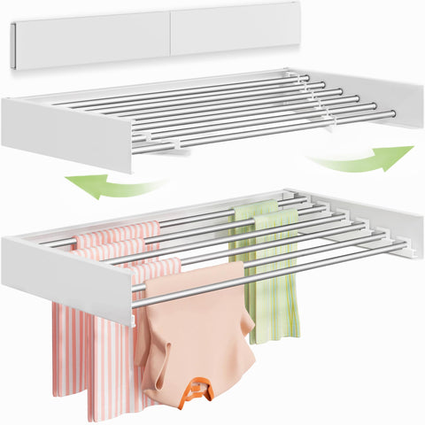 Wall-Mounted Folding Clothes Drying Rack